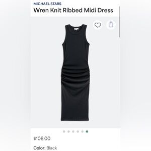 Michael Stars ribbed knit black maxi size M